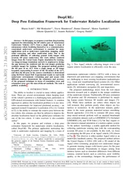 DeepURL: Deep Pose Estimation Framework for Underwater Relative
  Localization