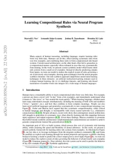 Learning Compositional Rules via Neural Program Synthesis