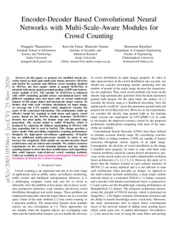 Encoder-Decoder Based Convolutional Neural Networks with
  Multi-Scale-Aware Modules for Crowd Counting
