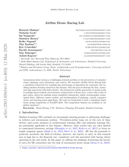 AirSim Drone Racing Lab