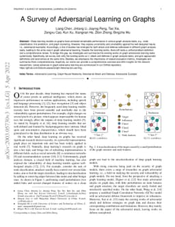 A Survey of Adversarial Learning on Graphs
