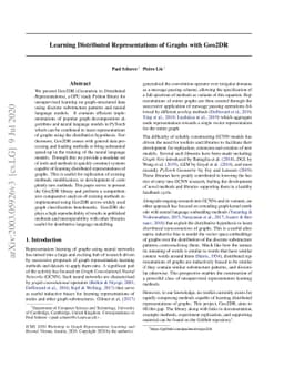 Learning distributed representations of graphs with Geo2DR