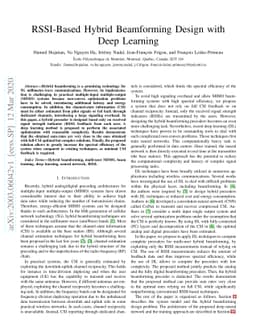 RSSI-Based Hybrid Beamforming Design with Deep Learning