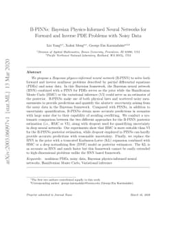 B-PINNs: Bayesian Physics-Informed Neural Networks for Forward and
  Inverse PDE Problems with Noisy Data