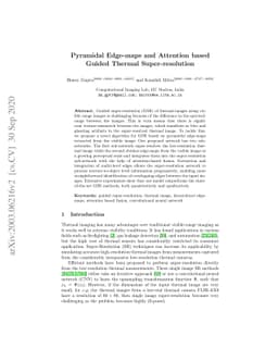 Pyramidal Edge-maps and Attention based Guided Thermal Super-resolution