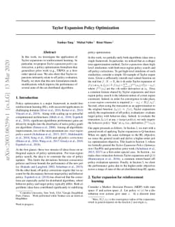 Taylor Expansion Policy Optimization