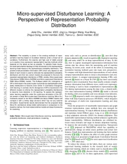 Micro-supervised Disturbance Learning: A Perspective of Representation
  Probability Distribution