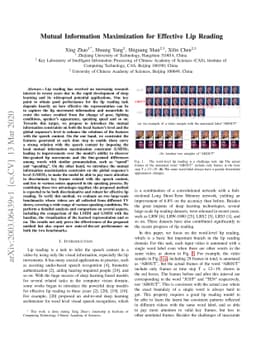 Mutual Information Maximization for Effective Lip Reading