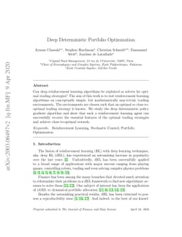 Deep Deterministic Portfolio Optimization