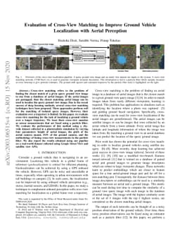 Evaluation of Cross-View Matching to Improve Ground Vehicle Localization
  with Aerial Perception
