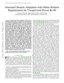 Structured Domain Adaptation with Online Relation Regularization for
  Unsupervised Person Re-ID