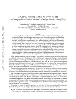 CoCoPIE: Making Mobile AI Sweet As PIE --Compression-Compilation
  Co-Design Goes a Long Way