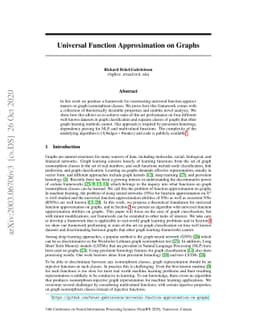 Universal Function Approximation on Graphs