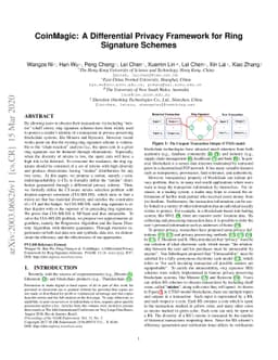 CoinMagic: A Differential Privacy Framework for Ring Signature Schemes