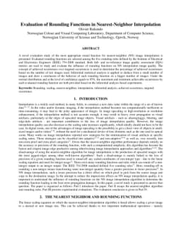 Evaluation of Rounding Functions in Nearest-Neighbor Interpolation