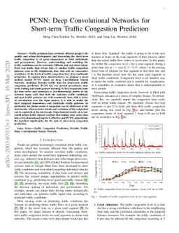 PCNN: Deep Convolutional Networks for Short-term Traffic Congestion
  Prediction