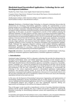 Blockchain based Decentralized Applications: Technology Review and
  Development Guidelines