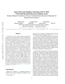Joint COCO and Mapillary Workshop at ICCV 2019 Keypoint Detection
  Challenge Track Technical Report: Distribution-Aware Coordinate
  Representation for Human Pose Estimation