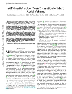 WiFi-Inertial Indoor Pose Estimation for Micro Aerial Vehicles