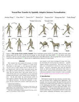 Neural Pose Transfer by Spatially Adaptive Instance Normalization
