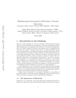 Reinforcement Learning for Electricity Network Operation