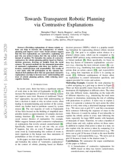Towards Transparent Robotic Planning via Contrastive Explanations