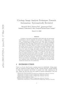 Cytology Image Analysis Techniques Towards Automation: Systematically
  Revisited