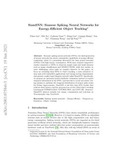 SiamSNN: Siamese Spiking Neural Networks for Energy-Efficient Object
  Tracking