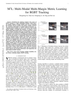 M$^5$L: Multi-Modal Multi-Margin Metric Learning for RGBT Tracking