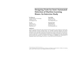 Designing Tools for Semi-Automated Detection of Machine Learning Biases:
  An Interview Study