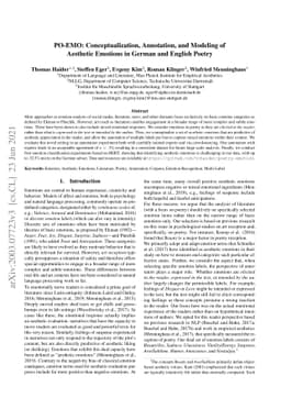 PO-EMO: Conceptualization, Annotation, and Modeling of Aesthetic
  Emotions in German and English Poetry