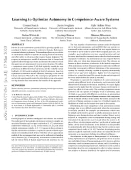 Learning to Optimize Autonomy in Competence-Aware Systems