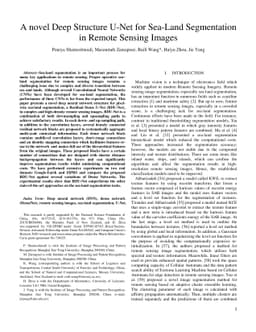 A novel Deep Structure U-Net for Sea-Land Segmentation in Remote Sensing
  Images