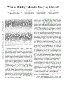 When is Ontology-Mediated Querying Efficient?