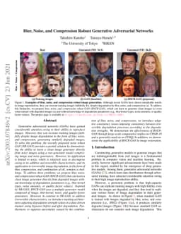 Blur, Noise, and Compression Robust Generative Adversarial Networks