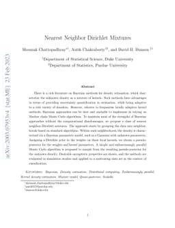 Nearest Neighbor Dirichlet Mixtures