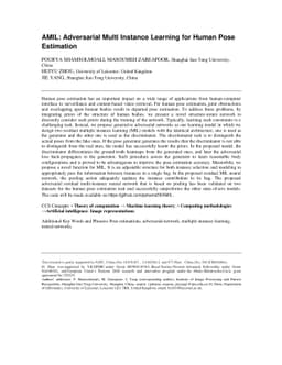 AMIL: Adversarial Multi Instance Learning for Human Pose Estimation