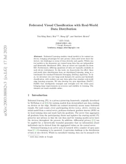 Federated Visual Classification with Real-World Data Distribution