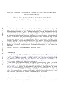 LRC-Net: Learning Discriminative Features on Point Clouds by Encoding
  Local Region Contexts