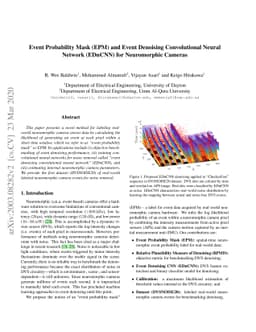 Event Probability Mask (EPM) and Event Denoising Convolutional Neural
  Network (EDnCNN) for Neuromorphic Cameras