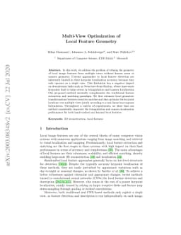 Multi-View Optimization of Local Feature Geometry