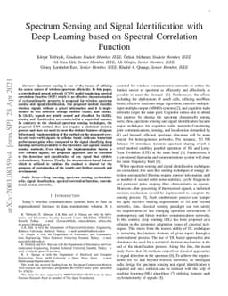 Spectrum Sensing and Signal Identification with Deep Learning based on
  Spectral Correlation Function