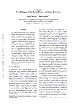 X-Stance: A Multilingual Multi-Target Dataset for Stance Detection