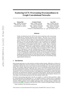 Scattering GCN: Overcoming Oversmoothness in Graph Convolutional
  Networks