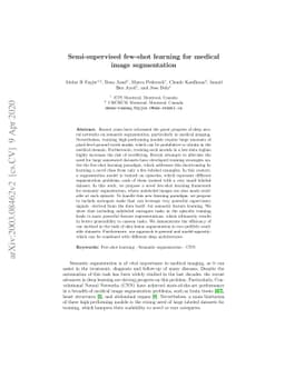 Semi-supervised few-shot learning for medical image segmentation