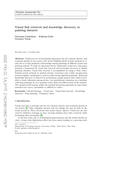 Visual link retrieval and knowledge discovery in painting datasets