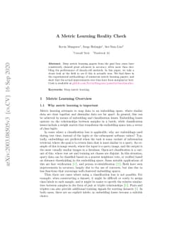 A Metric Learning Reality Check