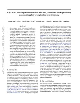 Clustering with Fast, Automated and Reproducible assessment applied to
  longitudinal neural tracking
