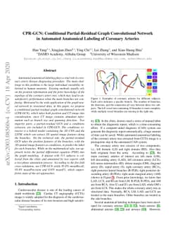 CPR-GCN: Conditional Partial-Residual Graph Convolutional Network in
  Automated Anatomical Labeling of Coronary Arteries