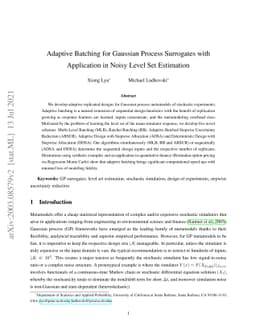 Adaptive Batching for Gaussian Process Surrogates with Application in
  Noisy Level Set Estimation